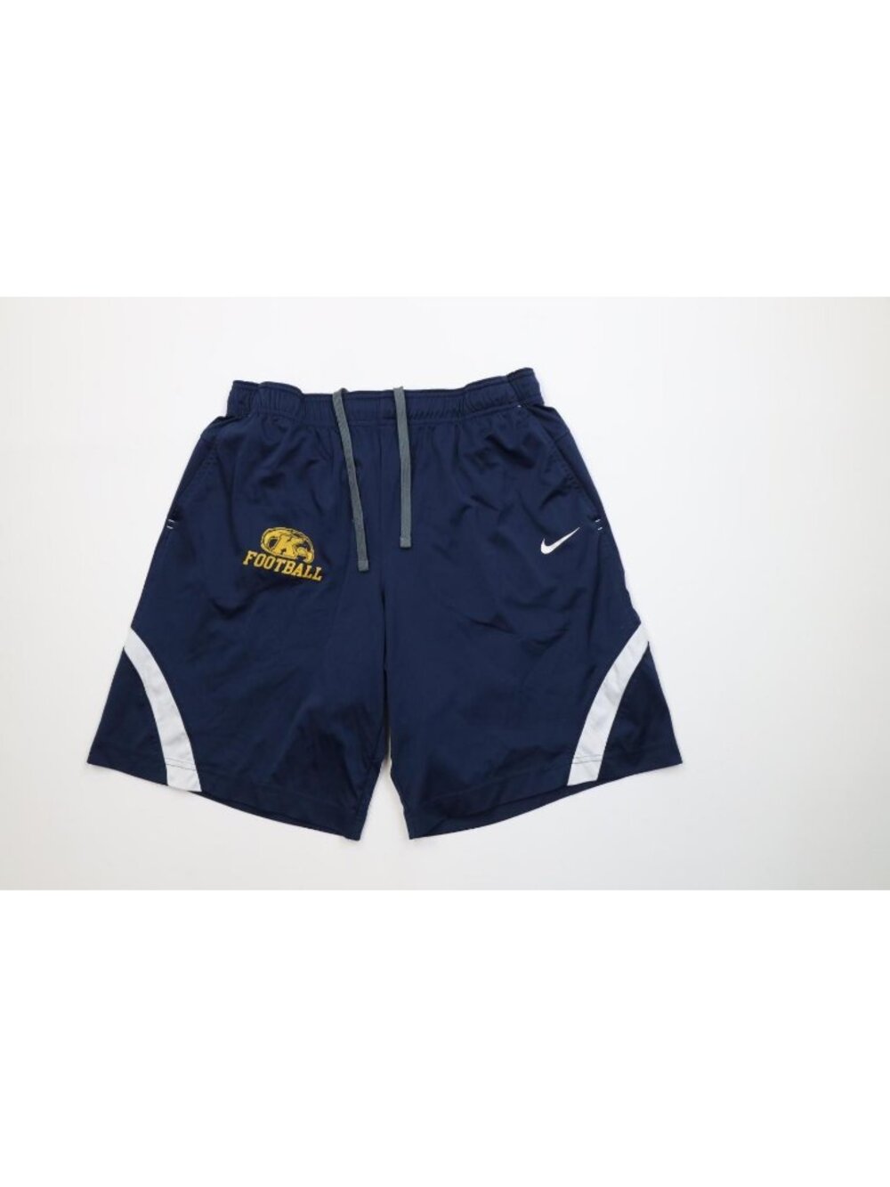 Nike Mens Large Team Issued Kent State University Football Shorts Navy Blue
